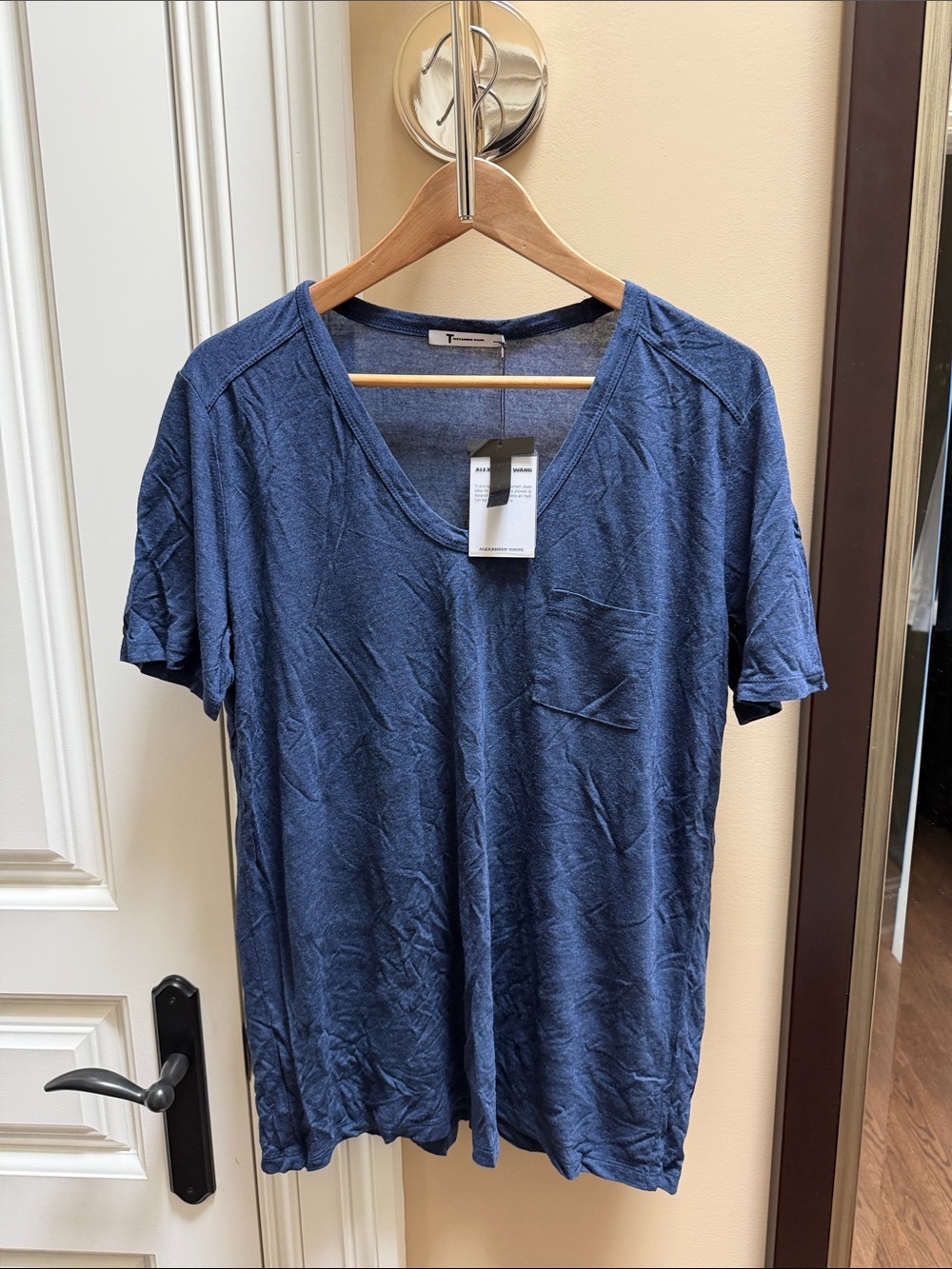 Alexander Wang Navy pocket  Short Sleeve Tee